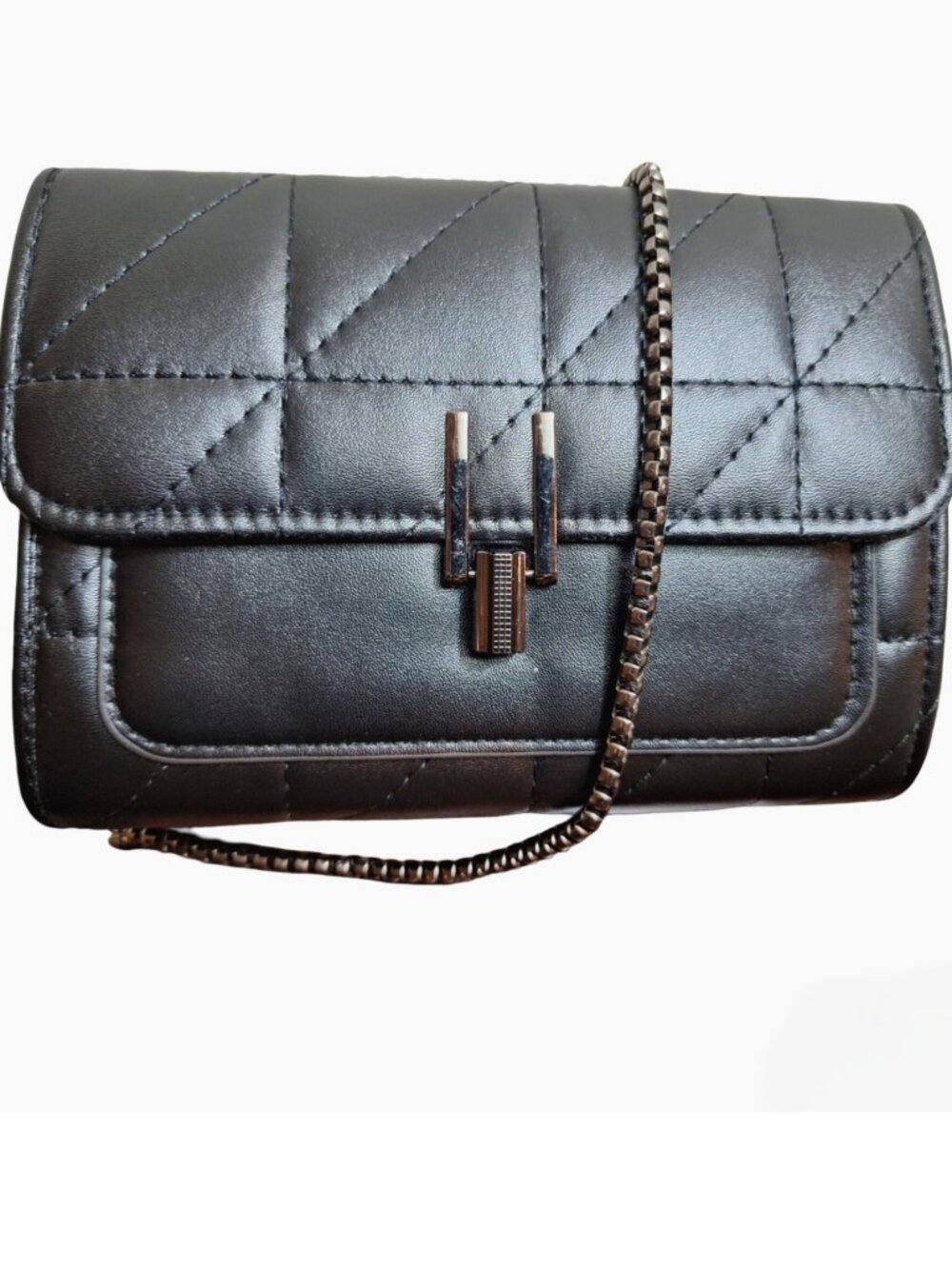 Elegant Quilted Chain Shoulder Bag Women's Crossbody Turn Lock Purse